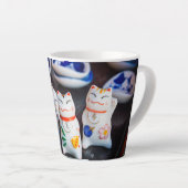 Beckoning cat figines latte mok (Rechterhoek)