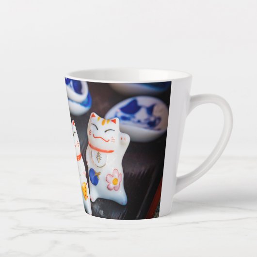 Beckoning cat figines latte mok (Rechts)