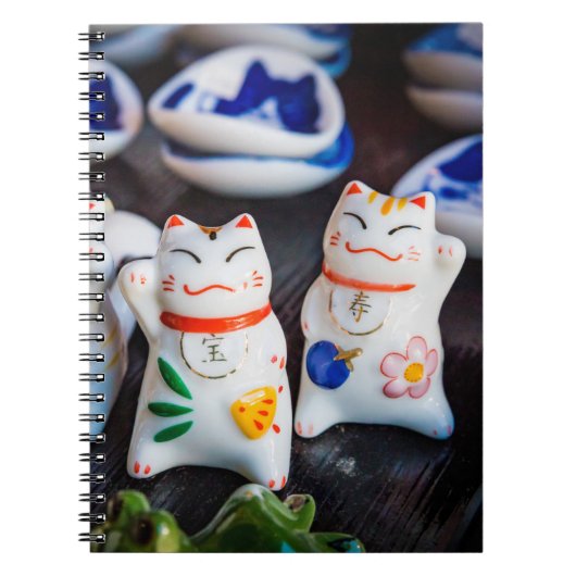 Beckoning cat figines notitieboek (Voorkant)