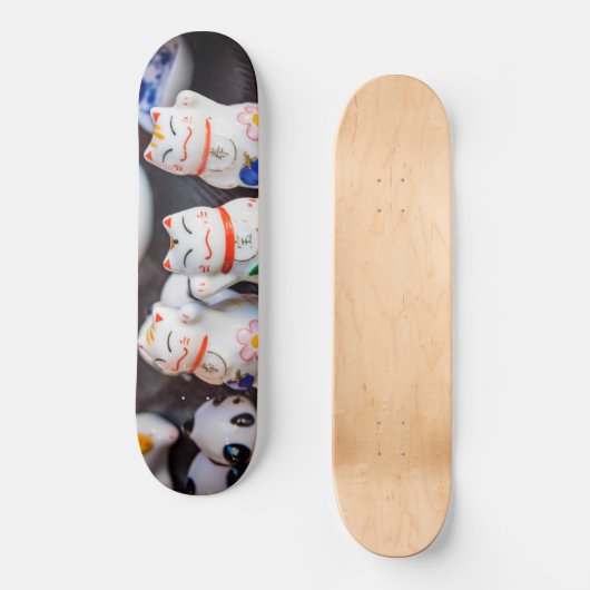 Beckoning cat figines persoonlijk skateboard (Voorkant)