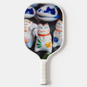 Beckoning cat figines pickleball paddle (Voorkant)
