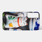 Beckoning cat figines samsung galaxy hoesje (Achterkant horizontaal)