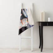 Beckoning cat figines sherpa deken (In situ)