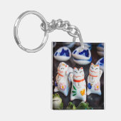 Beckoning cat figines sleutelhanger (Voorkant Links)