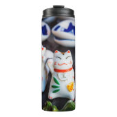 Beckoning cat figines thermosbeker (Voorkant)