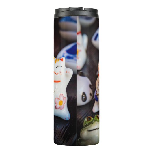 Beckoning cat figines thermosbeker (Achterkant)