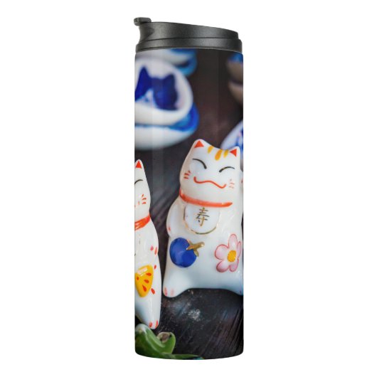 Beckoning cat figines thermosbeker (Geroteerd rechts)