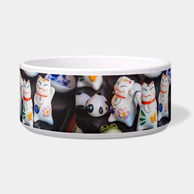 Beckoning cat figines voerbakje (Rechts)