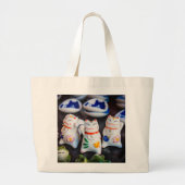 Beckoning cat figuurt grote canvas tas (Voorkant)
