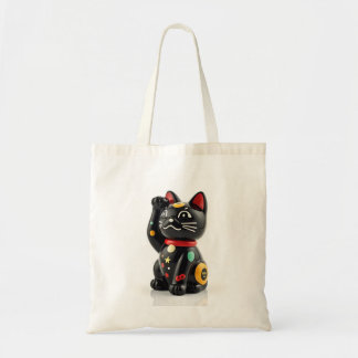 beckoning cat: Japanese-Inspired Art Tote Bag