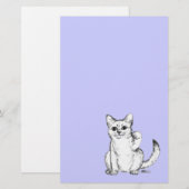 Beckoning Kitty Cat Maneki Neko Briefpapier (Voorkant / Achterkant)