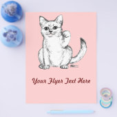 Beckoning Kitty Cat Maneki Neko Flyer (Enkel)