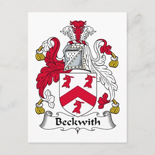 Beckwith Family Crest Briefkaart (Voorkant)