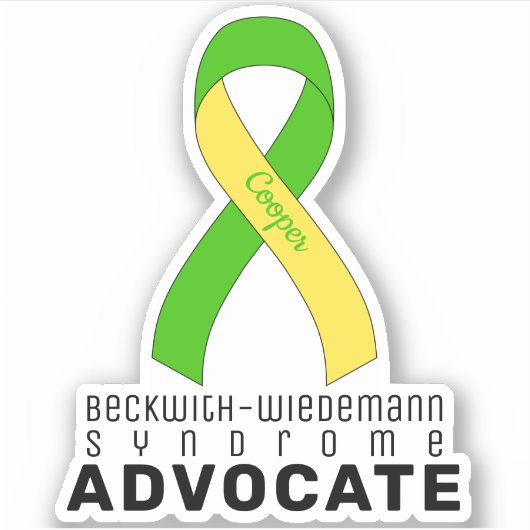 Beckwith-Wiedemann-Syndrome Advocate Vinyl Sticker (Voorkant)