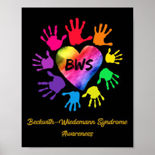 Beckwith Wiedemann Syndrome Awareness Hands Gift Poster