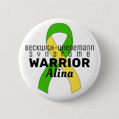 Beckwith-Wiedemann Syndrome Warrior White Button (Voorkant)
