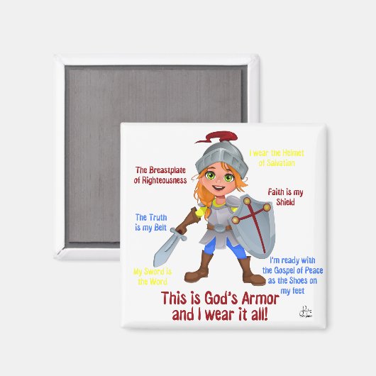 Becky be Brave - Armor of God2 Magneet (Voorkant / Achterkant)