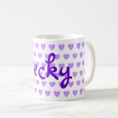 Becky in het Paars Koffiemok (Voorkant rechts)