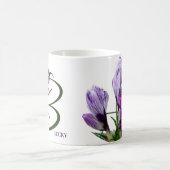 Becky naam paarse bloem trendy boho Koffiemok (Center)