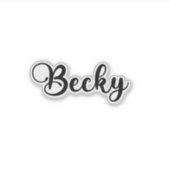 Becky Name - Handgeschreven kalligrafie Sticker (Voorkant)