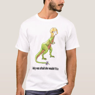 Becky was bang dat ze niet zou passen t-shirt