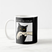 Become Ungovernable - Black Cat Biting Hand Funny Koffiemok (Links)