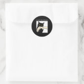 Become Ungovernable - Black Cat Biting Hand Funny Ronde Sticker (Tas)