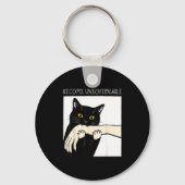 Become Ungovernable - Black Cat Biting Hand Funny Sleutelhanger (Voorkant)