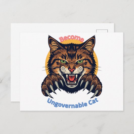 Become Ungovernable Cat Briefkaart (Voorkant / Achterkant)