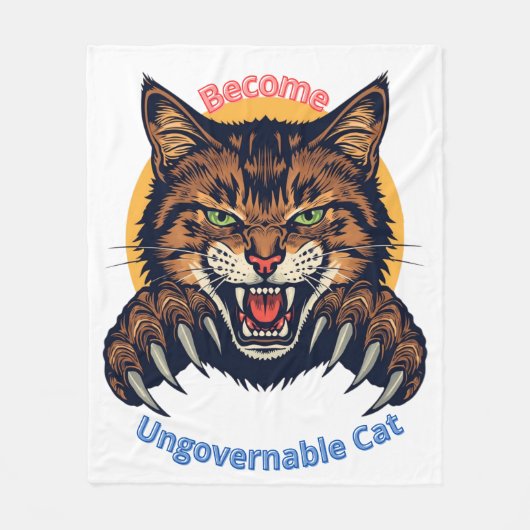 Become Ungovernable Cat Fleece Deken (Voorkant)