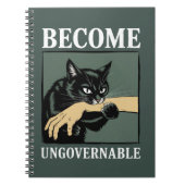 Become Ungovernable Funny Animal Anarchy Gift Cat  Notitieboek (Voorkant)