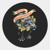 Become Ungovernable Funny Moo-deng Ronde Sticker (Voorkant)