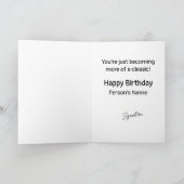 Becoming Older or a Classic? personalized Birthday Kaart (Binnen)
