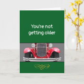 Becoming Older or a Classic? personalized Birthday Kaart (Gele Bloem)