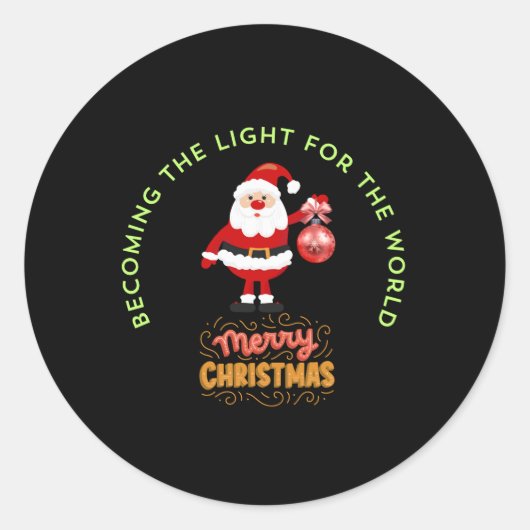 Becoming the Light for the World Ronde Sticker (Voorkant)
