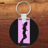 Bed Alarm Dash in Roze Sleutelhanger (Voorkant)