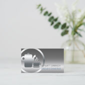 Bed and Breakfast Chrome Koffie Pot Cup Icon Eten Visitekaartje (Staand voorkant)