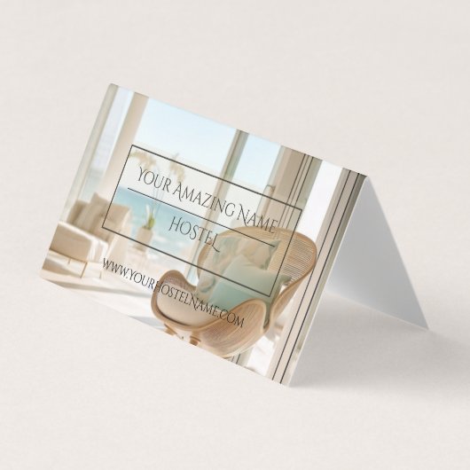 Bed and Breakfast Hostel Foto Delicaat Elegant Visitekaartje (Voorkant)