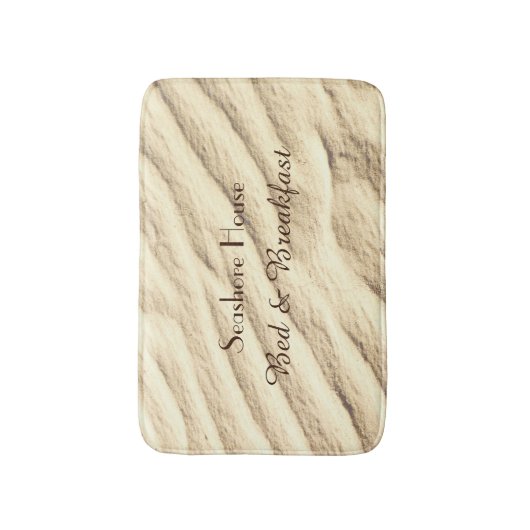 Bed and Breakfast Zand Persoonlijke Naam Badmat (Voorkant Verticaal)