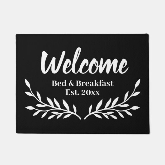 Bed & Breakfast aangepaste naam welkom deurmat (Voorkant)