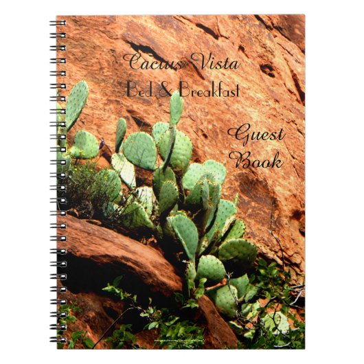 Bed & Breakfast B&B Guest Book Hanging Cactus Notitieboek (Voorkant)