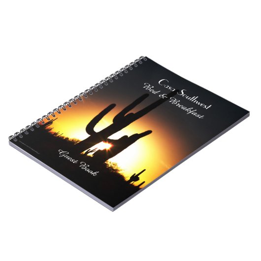 Bed & Breakfast B&B Guest Book Saguaro Sunset Notitieboek (Linkerzijde)