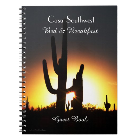 Bed & Breakfast B&B Guest Book Saguaro Sunset Notitieboek (Voorkant)
