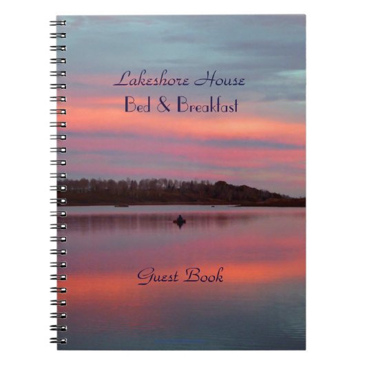 Bed & Breakfast B&B Guest Book, Sunset Fisherman Notitieboek (Voorkant)