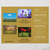 Bed & Breakfast Gold 🏡 Trifold Adverteren (Achterkant)