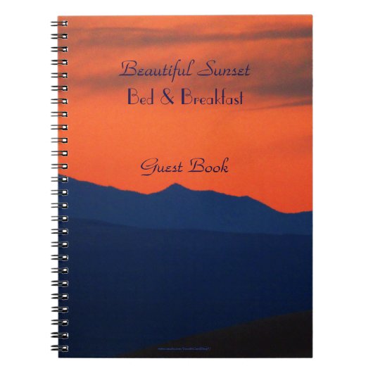 Bed & Breakfast Guest Book Red Sky op Sunset B&B Notitieboek (Voorkant)