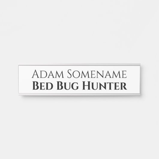Bed bug hunter grappige hostel werknemers humor na deurbordje (Voorkant)