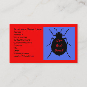 Bed Bug Visitekaartje