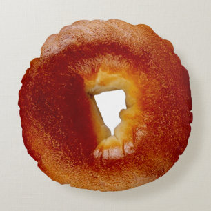 Bed en Bagel Rond Kussen