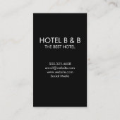 Bed en Breakfast / Linnen Patroon Visitekaartje (Achterkant)